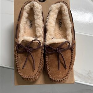UGG Women's Tan Moccasin Slippers